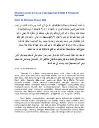 Selain memperhatikan yatim dan berziarah kubur, rasulallah saw menganjurkan untuk bersegera dalam melakukan setiap kebaikan, hindari kemalasan. Doc Khutbah Jumat Generasi Meninggalkan Shalat Mengikuti Syahwat Reno Sutarjo Academia Edu