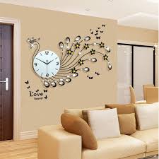 There are 222 peacock wall clock for sale on etsy, and they cost 100,90 $ on average. 82 48cm Large Peacock Wall Clock Modern Design Living Room Wall Watch Iron Mute Digital Wanduhr Home Decor Decorative Watch Wall Wish