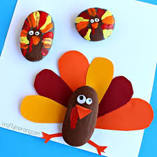 Easy thanksgiving crafts to decorate your home paper turkey craft paper thanksgiving. Decorate Rocks As Turkeys Thanksgiving Kids Craft Crafty Morning