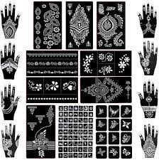 Quick shipping & quality supplies! Amazon Com Koogel 18 Sheets Henna Tattoo Stencil Kit 97 Pcs Temporary Glitter Airbrush Tattoo Stencils Arabian Tattoo Stickers For Face Paint Body Art Beauty Personal Care