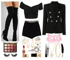 Clc Black Dress Mv Inspired Outfit Shoplook Kpop Outfits Performance Outfit Outfits