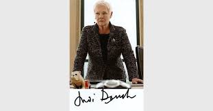 Dame judith olivia dench ch dbe frsa (born 9 december 1934) is an english actress. Von Oscar Preistragerin Judi Dench Handsigniertes Starportrat