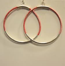 Boucle D Oreille Creole Cuir Et Argent 925 Bijoux En Cuir Boucles D Oreilles Creoles Bijoux