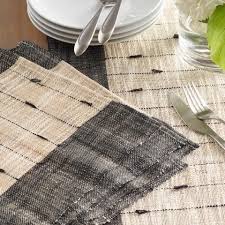 Black And White Natural Fiber Woven Table Runner World Market Table Runners Dining Table Runners Eclectic Dining Tables