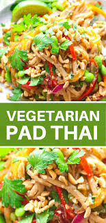 Easy Vegetarian Pad Thai Recipe Vegetarian Pad Thai Vegetarian Thai Recipes Pad Thai
