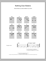 Choose and determine which version of nothing else matters chords and tabs by metallica you can play. Nothing Else Matters Sheet Music Metallica Easy Guitar