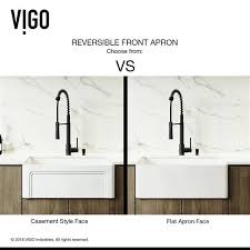 These sinks come in a variety of colors and will fit into most budgets. Vigo Apron Front Kitchen Sink 27 In White Vgra2718sl Rona