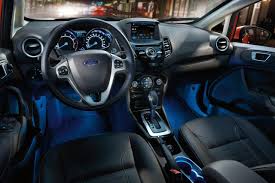 2018 Ford Fiesta Titanium Interior With Leather Trimmed Seats And Ambient Lighting Ford Fiesta Used Cars Online Ford
