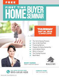 Copy Of First Time Home Buyer Seminar Flyer Postermywall First Time Home Buyers Real Estate One Seminar
