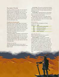 Dnd 5e Homebrew Oath Of Sunlight Paladin By The Middlefinger Of