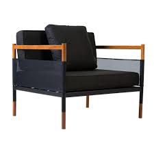 Great savings & free delivery / collection on many items. Minimalist Outdoor Lounge Chair In Hardwood Metal And Fabric For Sale At 1stdibs