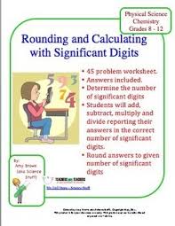 Significant Figures Worksheet Or Quiz Rules Of Rounding And Calculations Science Student Science Education Teaching Math