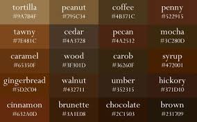 Color Names Now In Gradient Order In 2019 Brown Color
