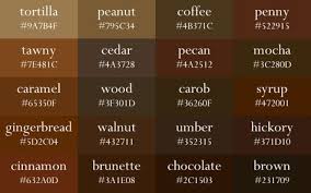 Color Names Now In Gradient Order In 2019 Brown Color