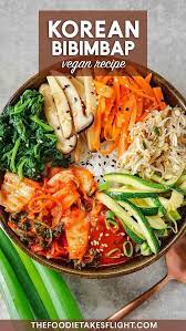 Vegan Korean Bibimbap Mixed Rice Bowl With Gochujang Sauce Recipe Korean Bibimbap Rice Bowls Recipes Bibimbap