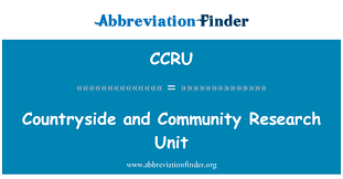 The cybernetic culture research unit (ccru) was an experimental cultural theorist collective that existed at warwick university, england, from 1995 to 1997. Ccru Definition Countryside And Community Research Unit Abbreviation Finder
