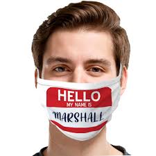Hello My Name Is Personalized Face Mask| Personalized Face Cover