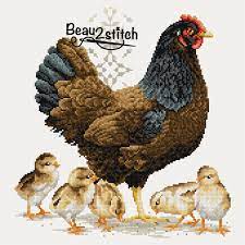 Free counted cross stitch chicken patterns. Mother Chicken X Stitch Chart Counted Cross Stitch Patterns Free Chicken Cross Stitch Cross Stitch