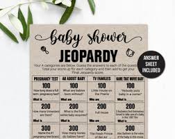 Read on for some hilarious trivia questions that will make your brain and your funny bone work overtime. Baby Jeopardy Etsy