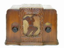 Jackson Bell Peter Pan Art Deco Wood Case Am Tube Radio Works Great Nr Ebay Antique Radio Retro Radios Vintage Radio