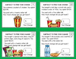 Using basic math concepts, students learn about money and how to add and subtract different denominations. Money Worksheets And Task Card Bundle Menu Math Distance Learning