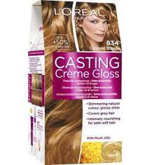l oreal paris casting creme gloss hair color no ammonia 834 butterscotch naturlig harfarg harfarg gratt har