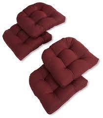 Add a splash of color and style to your home furnishings with these chair cushions. 19 U Shaped Twill Tufted Dining Chair Cushions Set Of 4 Contemporary Seat Cushions By Blazing Needles Houzz