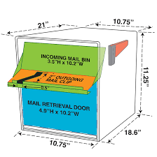 A patented locking system for leveraged pry resistance, commercial grade lock. Mail Boss 7505 Mail Manager Curbside Granite Locking Security Mailbox Mailboxes Accessories Co Hardware