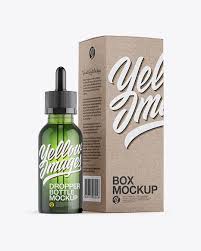 Download Green Dropper Bottle W Kraft Paper Box Mockup In Bottle Mockups On Yellow Images Object Mockups In 2020 Mockup Free Psd Box Mockup Green Spray Bottle PSD Mockup Templates