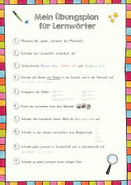 Lernworter Ubungsplan Unterrichtsmaterial Im Fach Deutsch In 2020 Ubung Planer Lernen Wort
