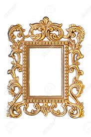 This is a wide, antique looking gold picture frame with a stylized floral design pattern. Elegant Vintage Gold Frame Stock Photo Picture And Royalty Free Image Image 13137929