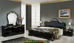 اسود غرف نوم كلاسيك