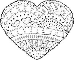 Your instructions for maximum enjoyment are simple: Adult Coloring Book Page Vector Heart Shaped Pattern Clipart Image