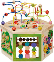 Free shipping for many products! Buy Everearth Garden Activity Cube Wood Shape Color Sorter Bead Maze Counting Baby Toy Online In Vietnam B0050uf5by