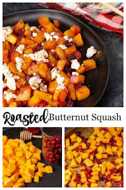 Butternut Squash With Cranberries And Feta Recipe In 2020 Roasted Butternut Squash Butternut Side Dish Recipes Healthy