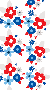 Red white and blue flowers wallpaper. Red White And Blue Floral Smart Phone Wallpaper Red And White Wallpaper Blue Wallpaper Iphone Flower Wallpaper