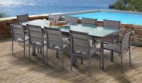 Housses de protection salons de jardin (2). Salon De Jardin 10 Places Gris Anthracite Avec Rallonge