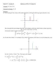 The si unit for volume is the cubic meter, or m3. Math 237 Calculus Ii Solutions To Hw 6 3 Volume Ii Frostburg