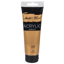 Leave some areas of gold unpainted, some completely covered, and some partially showing through transparent layers to combine the gold leaf with the. Gold Master S Touch Acrylic Paint 4 1 Ounce Hobby Lobby 8411