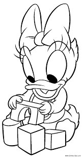 Discover free fun coloring pages inspired by donald duck, cartoon character created in 1940 at walt disney productions, as the girlfriend of donald duck. Baby Daisy Duck Coloring Pages Coloring And Malvorlagan