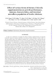 Support yang diberikan oleh kakitangan authentic venture sangat cemerlang di mana mereka profesional dalam. Pdf Effect Of Various Forms Of Dietary Chlorella Supplementation On Growth Performance Immune Characteristics And Intestinal Microflora Population Of Broiler Chickens