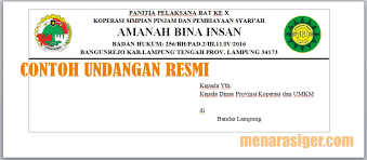 Apa yang dimaksud dengan surat undangan? Contoh Surat Undangan Resmi Yang Baik Dan Benar 2017 Menarasiger Com