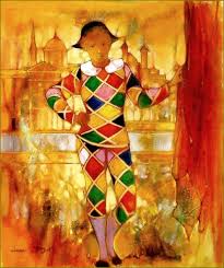 Commedia Dell Arte Par Les Grands Peintres Claude Sauzet Arlequin Balades Comtoises Dessin Carnaval Les Arts Peintures Art Abstrait