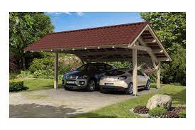 Carport Noirmoutier Asymetrique 43 5m Couvert Ports De Voiture Charpente Traditionnelle Abri De Jardin
