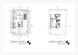 Luas ruangan berbentuk bujur sangkar dalam denah rumah seluas 9 cm2 dengan skala 1 : Jasa Desain Gambar Cad Gambar Kerja Bangunan Rumah Tinggal 2d