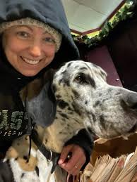 My great golden dane (retriever x dane) Callie & her sister nala🩷🖤🤍