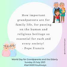 It occurs on various days of the year, either as one holiday or sometimes as a separate grandmothers' day and grandfathers' day a ( see below for dates by country ). Resources For The World Day For Grandparents And The Elderly Irish Catholic Bishops Conference