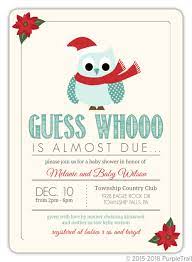 When creating your invitation for a little boy on the way personalized christmas ornaments. Guess Whoo Christmas Baby Shower Invitation Boy Baby Shower Invitations