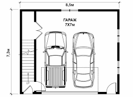 Dieses tor ist nicht für fertiggaragen verwendbar! Garagenplan Fur 2 Autos Mit Dachboden Garagenprojekt Mit Einem Dachgeschoss Aus Schaumblocken