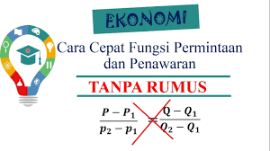 Contoh soal menentukan harga keseimbangan pasar. Cara Cepat Mengerjakan Fungsi Permintaan Dan Penawaran Youtube